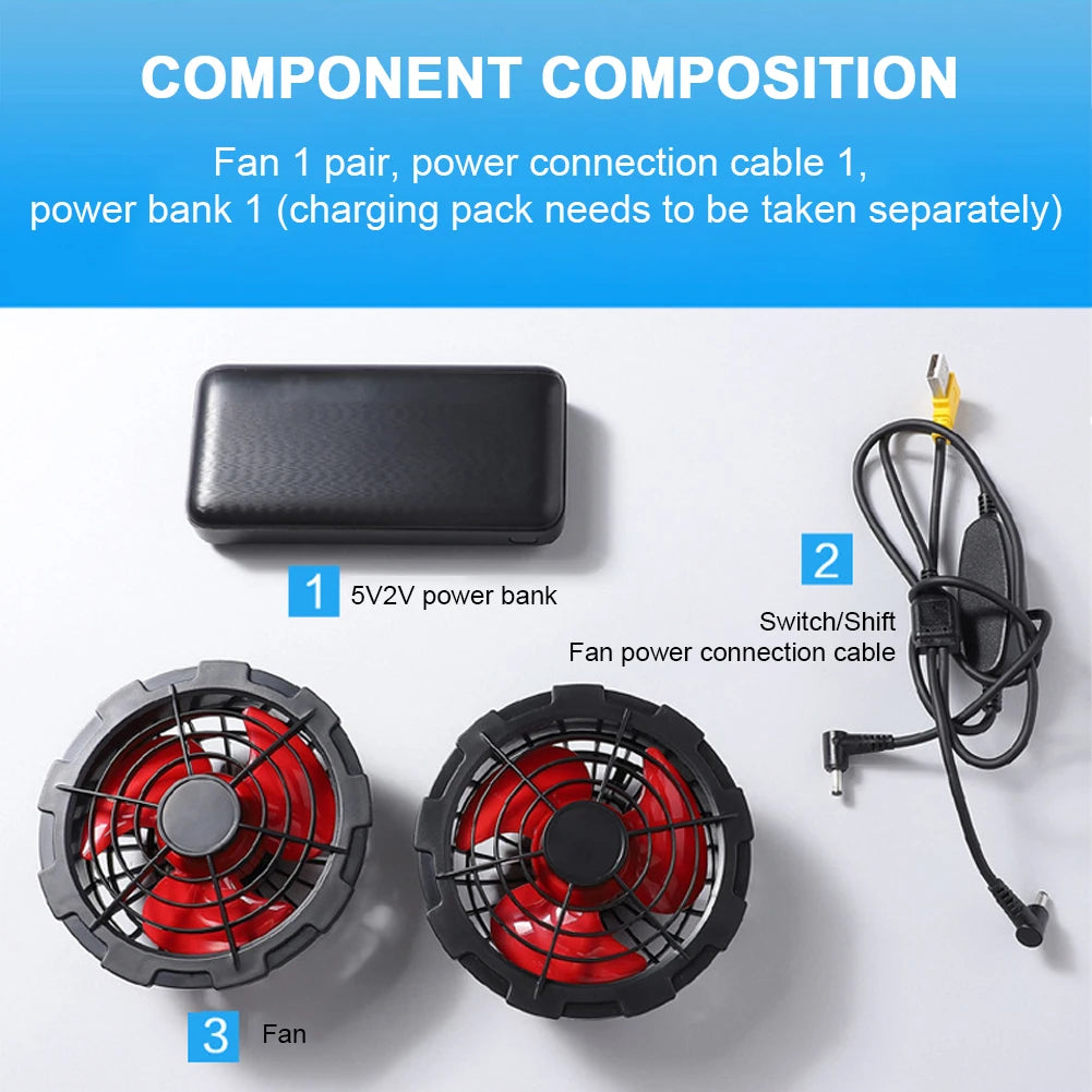 Cooling Vest Ice Fan Vest Heat Resistant Air Conditioner Clothes 3 Gears Breathable Wearable Cooling Fan Vest for Camping Hiking